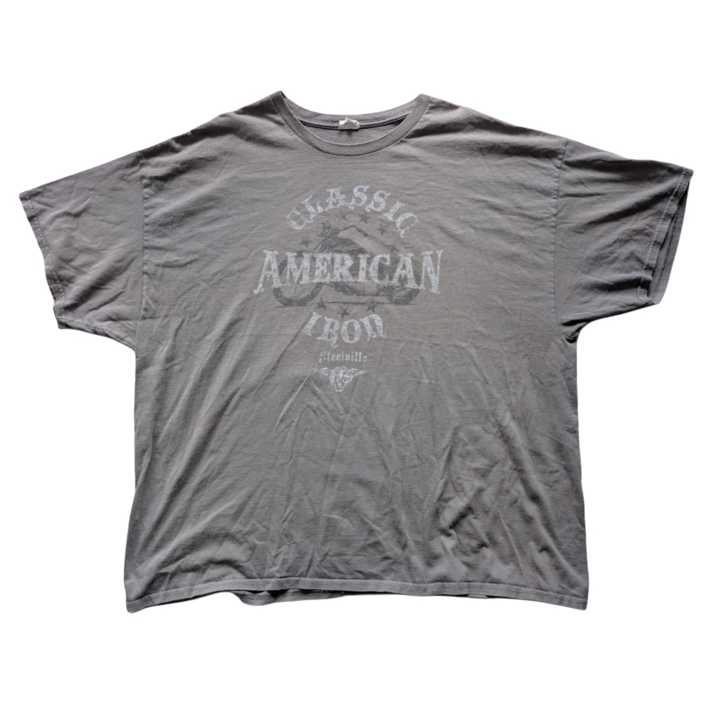 Vintage Motorcycle Men's 3XL Classic American Iron Steelville Biker Tee Shirt
